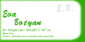 eva botyan business card